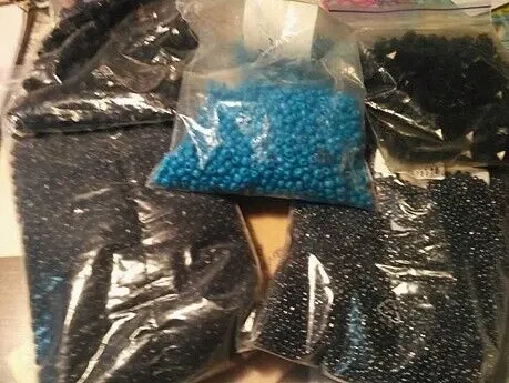 Бусы бисер бусины д  2-3 мм бирюза 7