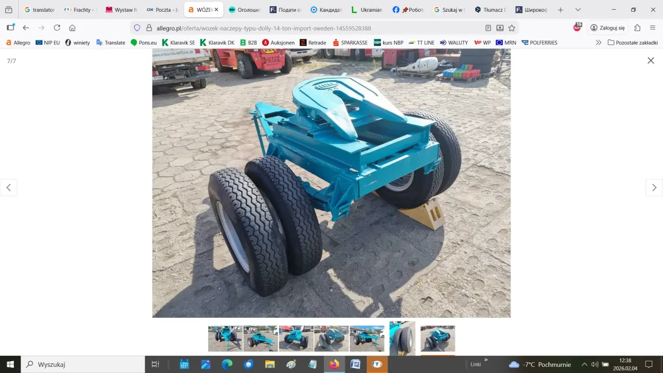 ВАНТАЖНИЙ ПРИЧЕП типу DOLLY 14 тонн 7