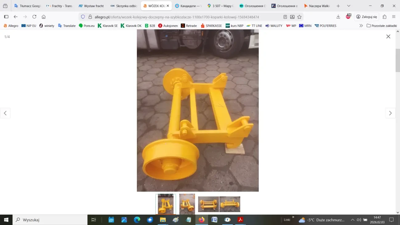 Залізничний візок для колісного екскаватора 2