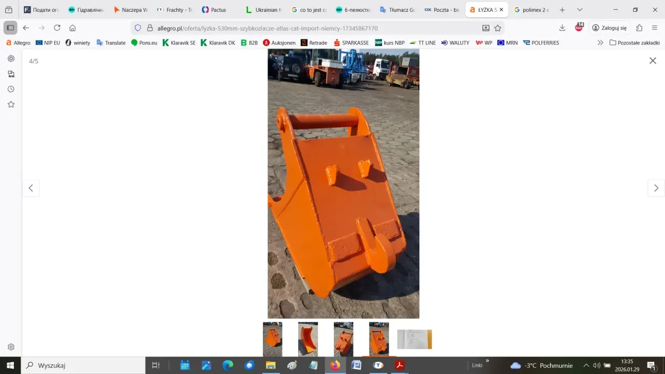 Kівш 530 мм зі швидкознімачем для Atlas, CAT