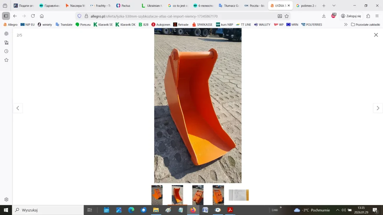 Kівш 530 мм зі швидкознімачем для Atlas, CAT 2