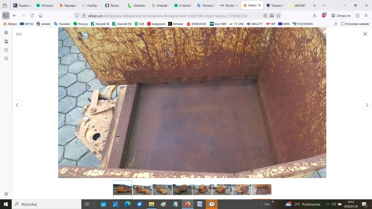 Гідравлічний прес для контейнерів (причіпний) 8