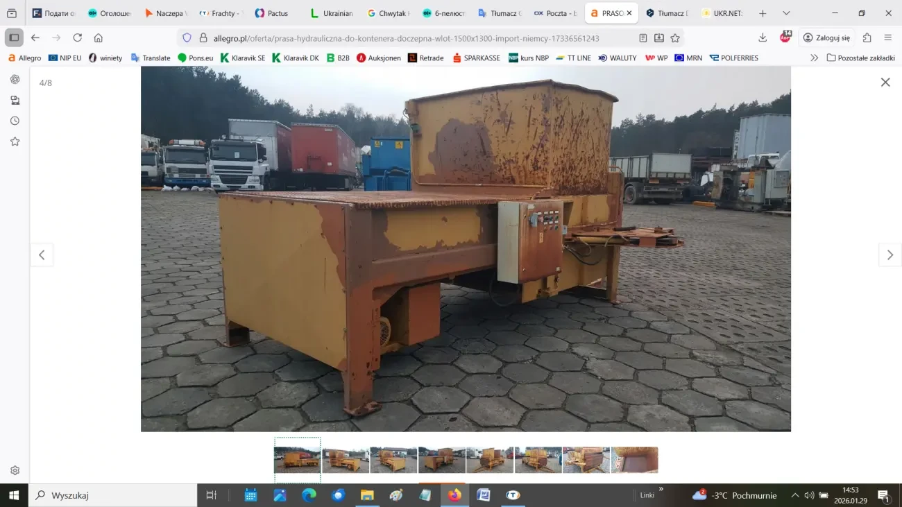 Гідравлічний прес для контейнерів (причіпний) 4