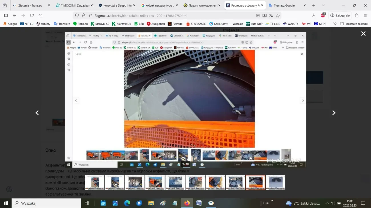 Рециклер асфальту Rollex RCA-1200 7