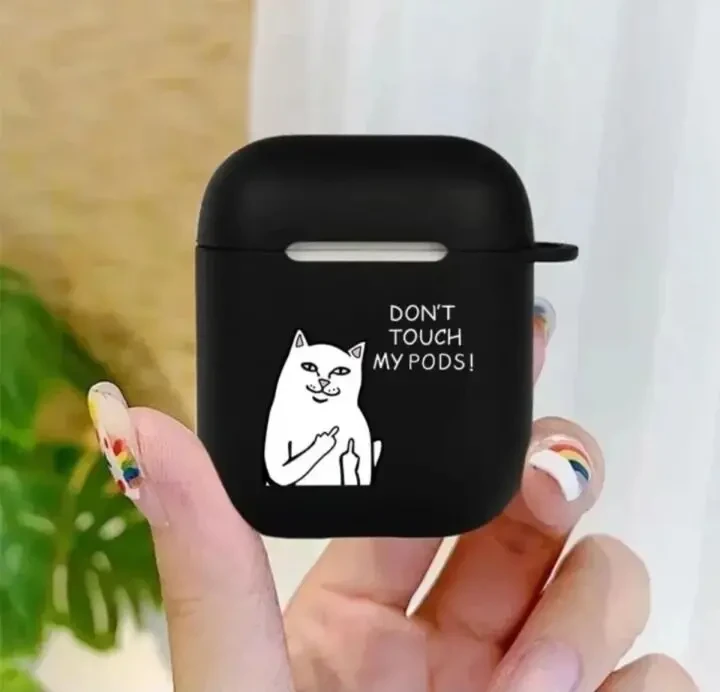 Захисний кейс, чохол на Airpods 2 із котом