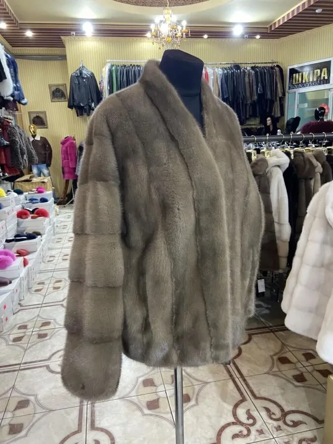 Шуба норкова , автоледі хутряний пояс 5