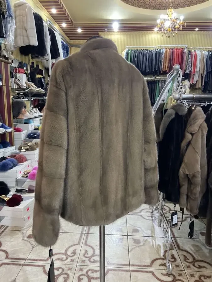 Шуба норкова , автоледі хутряний пояс 6