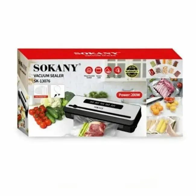 Вакуумний пакувальник для продуктів 200Вт, Sokany SK-13076 5