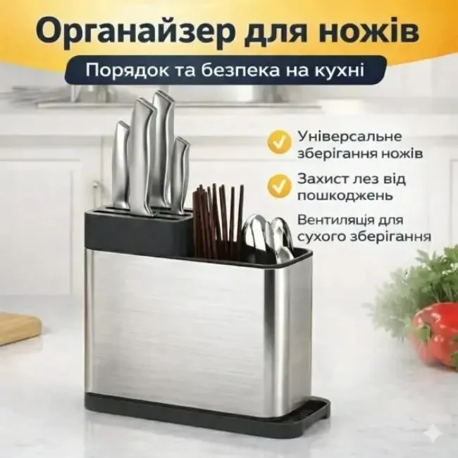 Підставка-органайзер для ножів, сірі 5