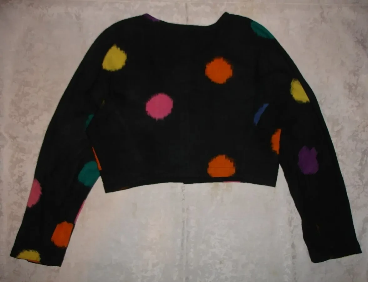 Пиджак/ПІДЖАК 46-48 р. (М-ка), жін. ЧОРНИЙ в горохи. НАТУРАЛЬНИЙ. 5