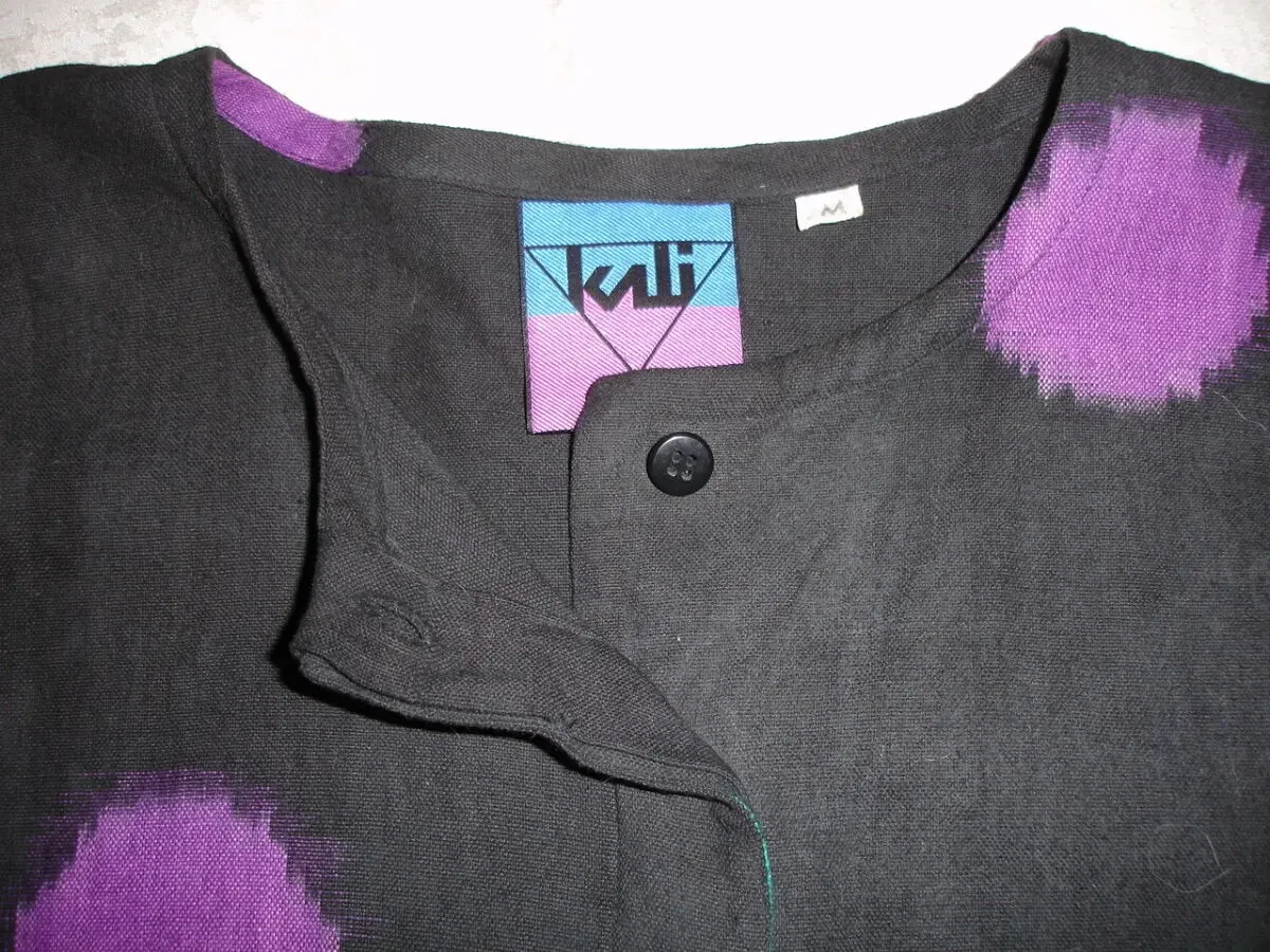 Пиджак/ПІДЖАК 46-48 р. (М-ка), жін. ЧОРНИЙ в горохи. НАТУРАЛЬНИЙ. 2