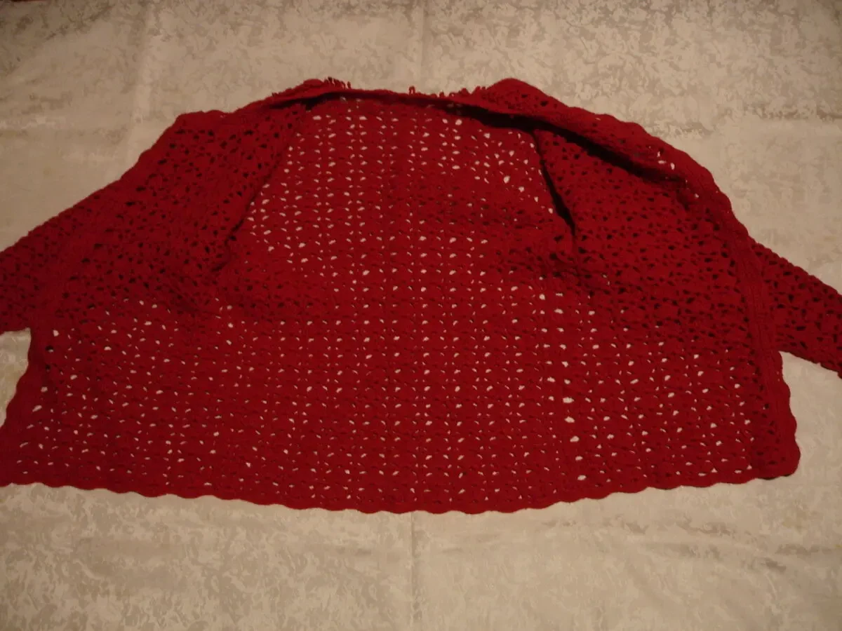 СВЕТР/кофта-сітка грубої в'язки. ШЕРСТЬ. 40-42 р./S-ка. Довгий рукав. 3