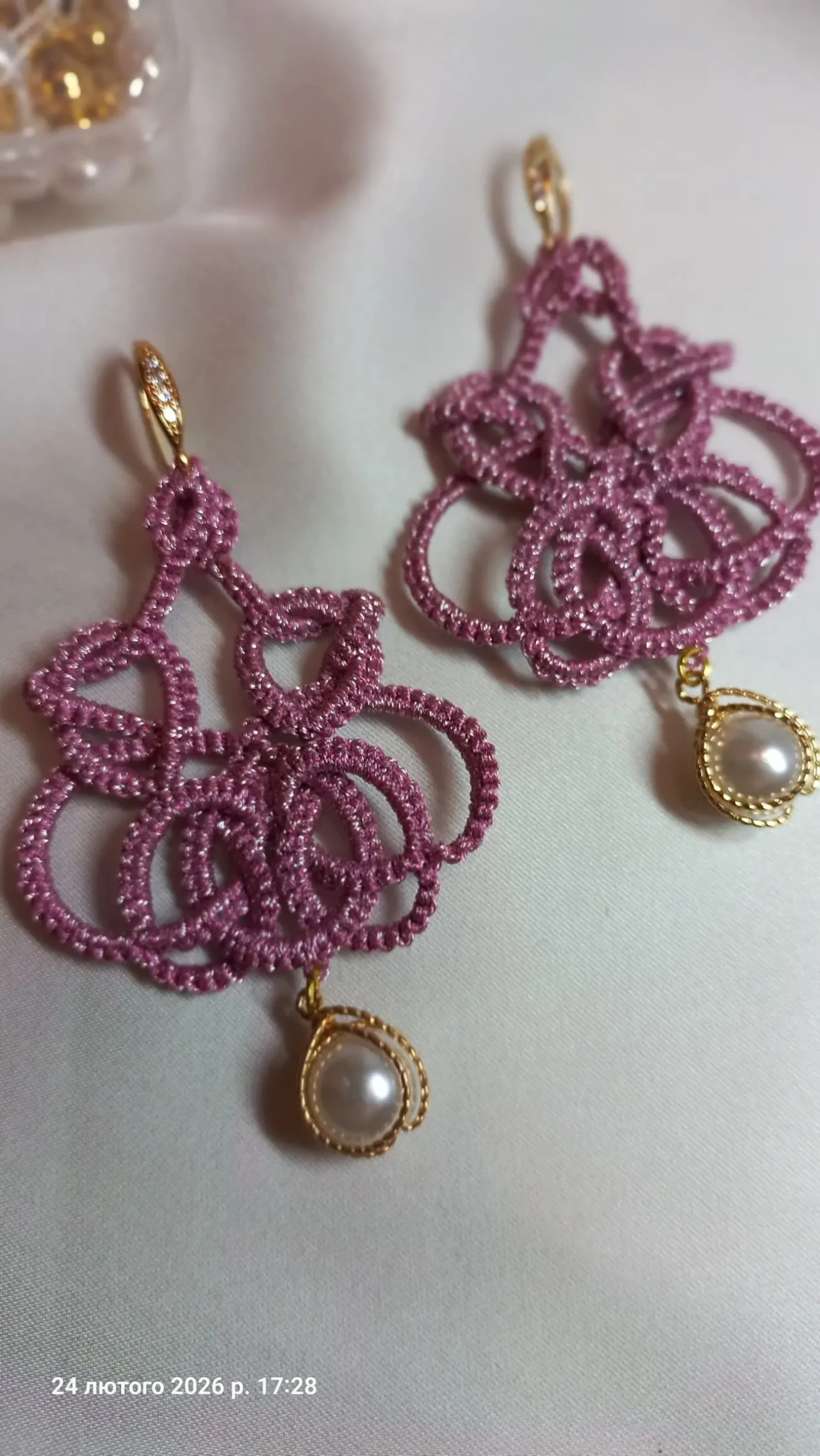 Сережки мереживні  ,кельтське фріволіте. 2