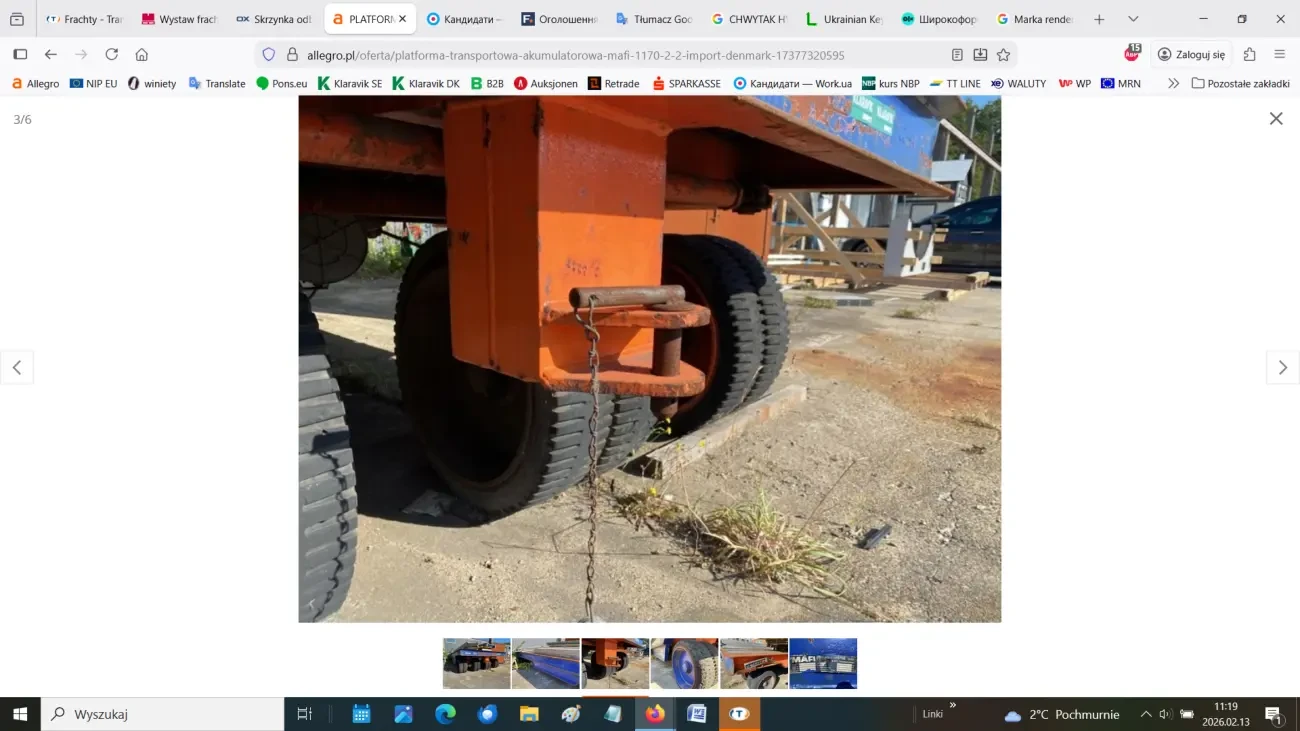 Aкумуляторна транспортна платформа MAFI 1170-2/2 4