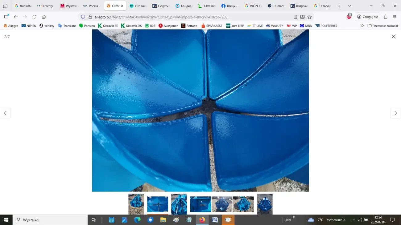 Гідравлічний грейфер для металобрухту FUCHS MHL 2