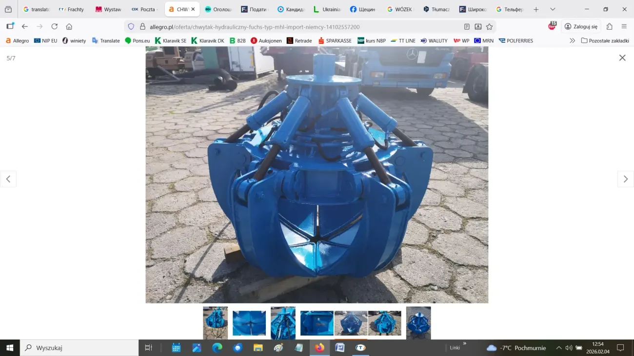 Гідравлічний грейфер для металобрухту FUCHS MHL 4