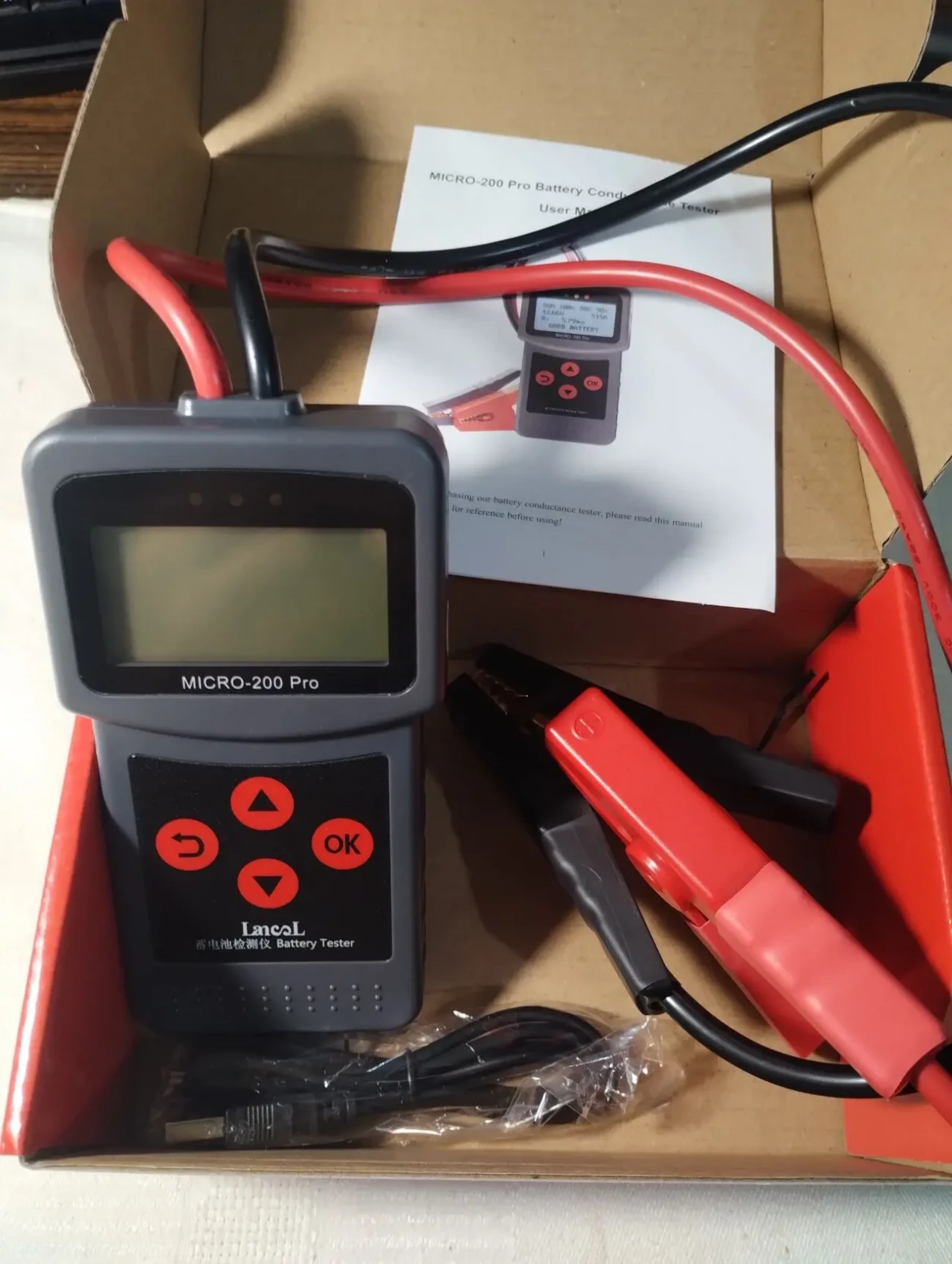 Тестер АКБ, MICRO-200 PRO. 12, 24V. Проф анализатор аккумулятора.