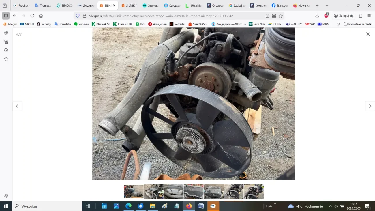 Двигун комплектний Mercedes Atego Vario OM904 LA 7