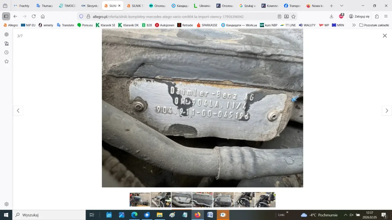 Двигун комплектний Mercedes Atego Vario OM904 LA 6