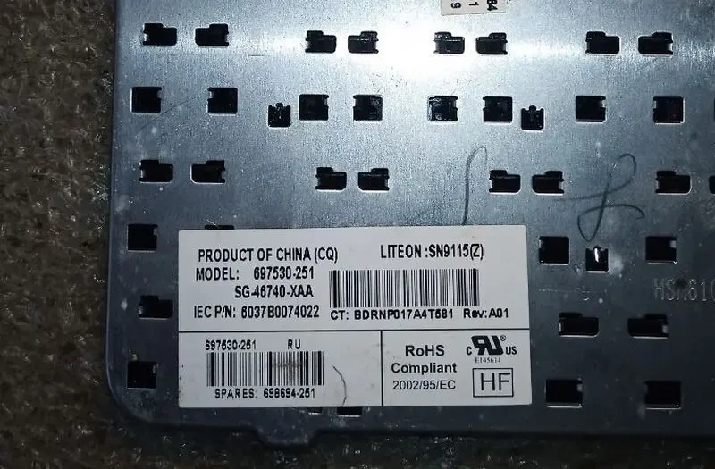 Клавиатура 697530-251 HP 3