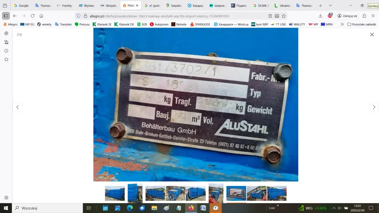 Пресo-контейнер Alustahl ASP18S 7