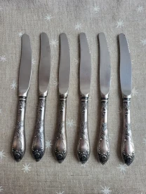 Ножи мельхиор 6 шт СССР