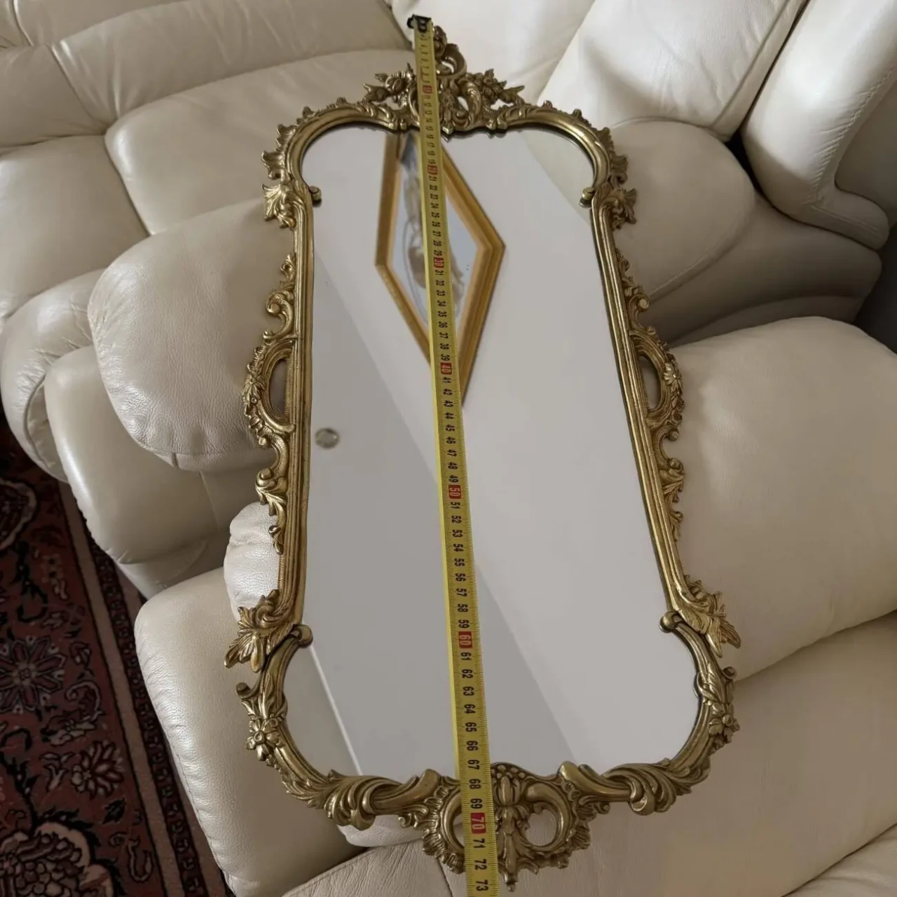 Дзеркало настінне в бронзовій рамі вінтаж з Європи 6