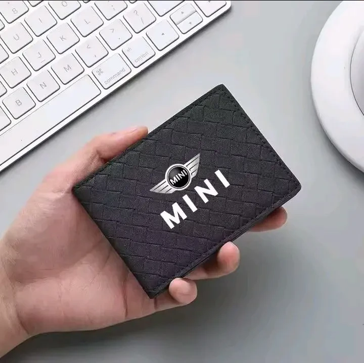 Стильний брендовий замшевий гаманець Mini Cooper для карт і документів 2
