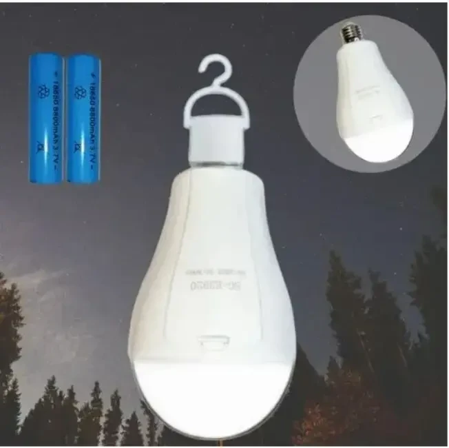 Енергозберігаюча лампа 20 Вт з 2 змінними батарейками 5