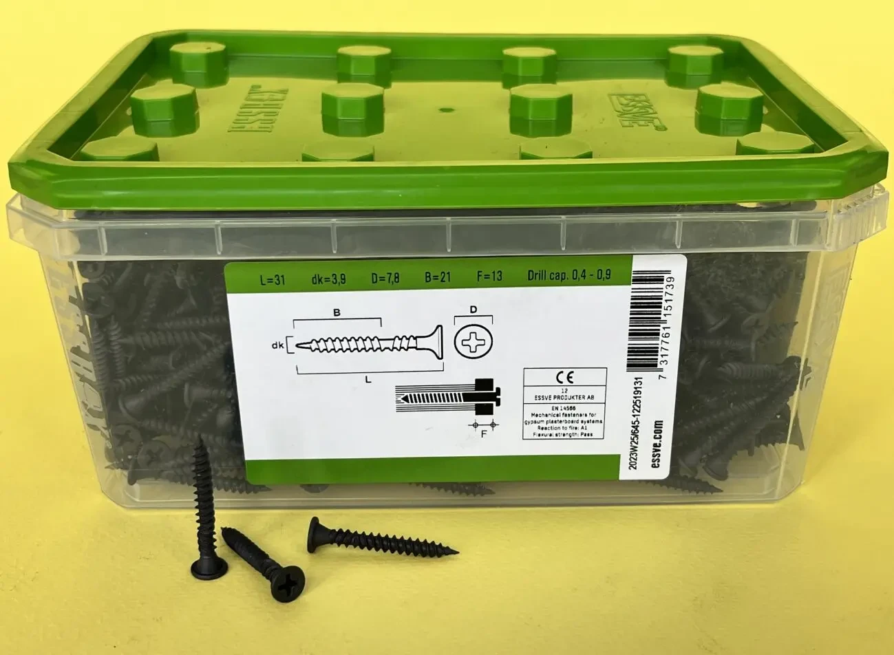 Свморіз комбі ESSVE 3.9на31 мм для гіпсокартону, (1000шт)-Арт.550133 3