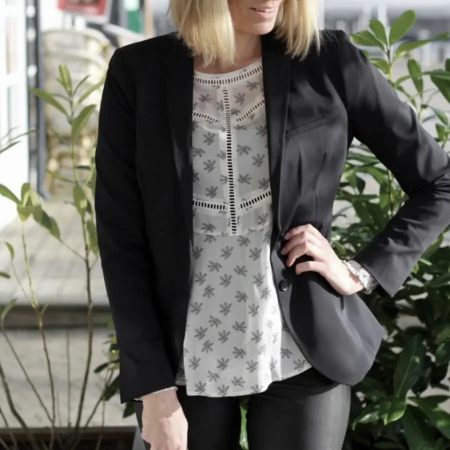 Pbo дания премиум пиджак 34 EU классический деловой женский блейзер 7