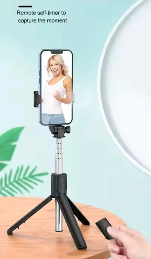Потужний тримач, селфі палка до смартфона із Bluetooth кнопкою 4