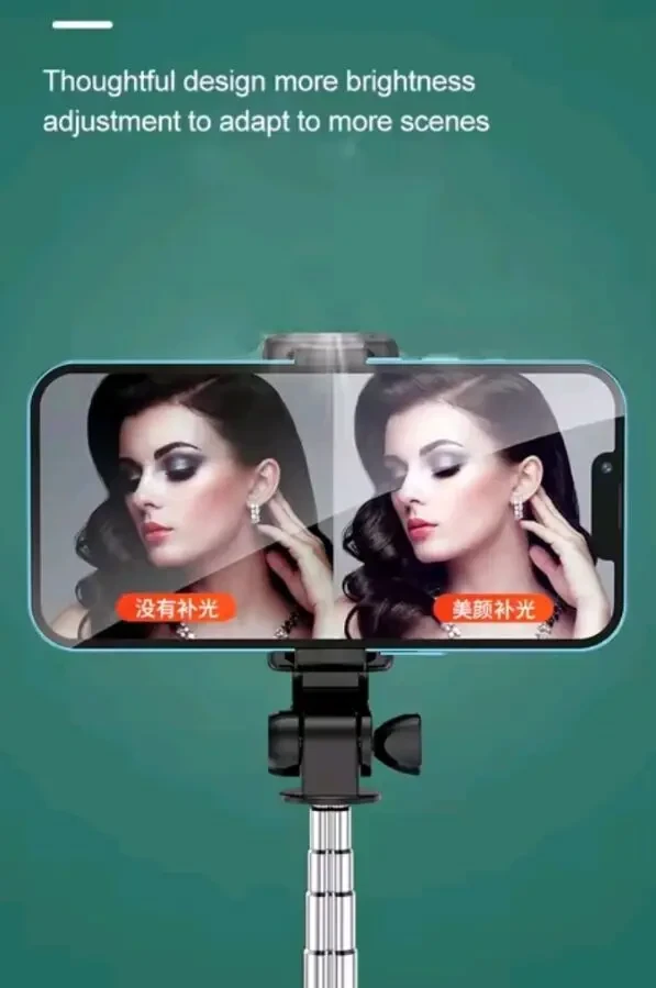 Потужний тримач, селфі палка до смартфона із Bluetooth кнопкою 5