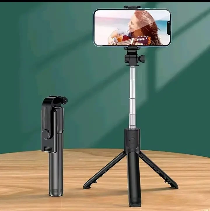 Потужний тримач, селфі палка до смартфона із Bluetooth кнопкою
