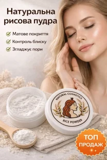 Розсипчаста рисова пудра для обличчя
