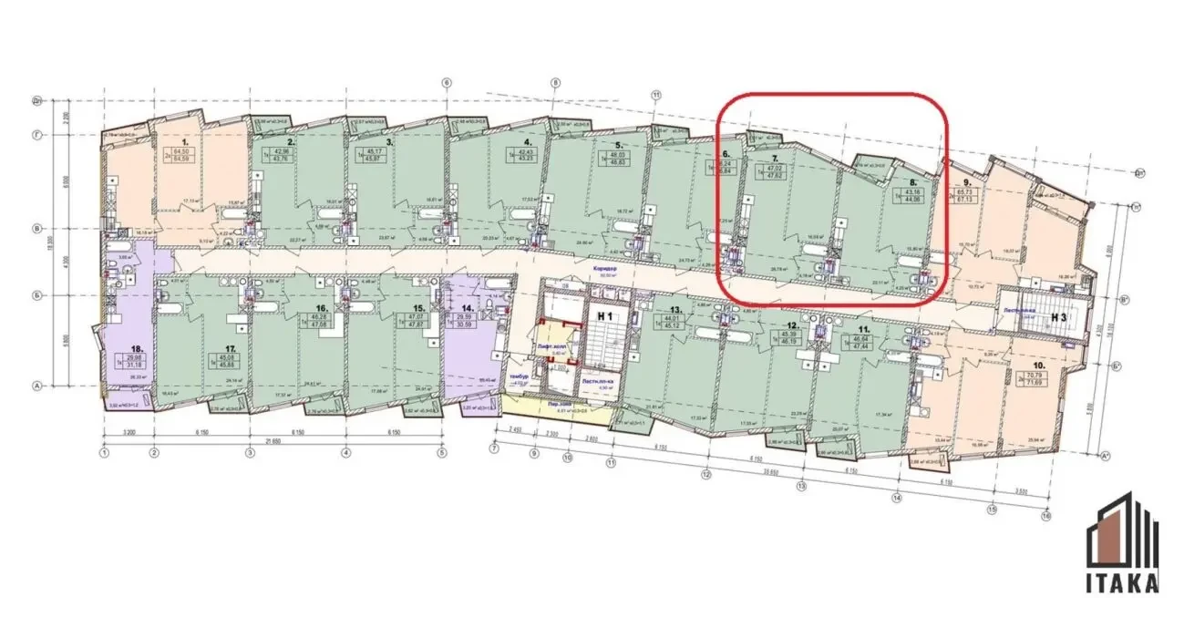 ЭКС Итака 3 комнатная 7 Фонтана Море Аркадия Фонтанская дорога 2