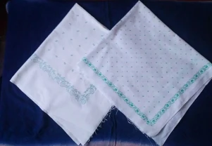 Платок хустка новые платки 2 шт. натуральный хлопок, рисунок зеленый