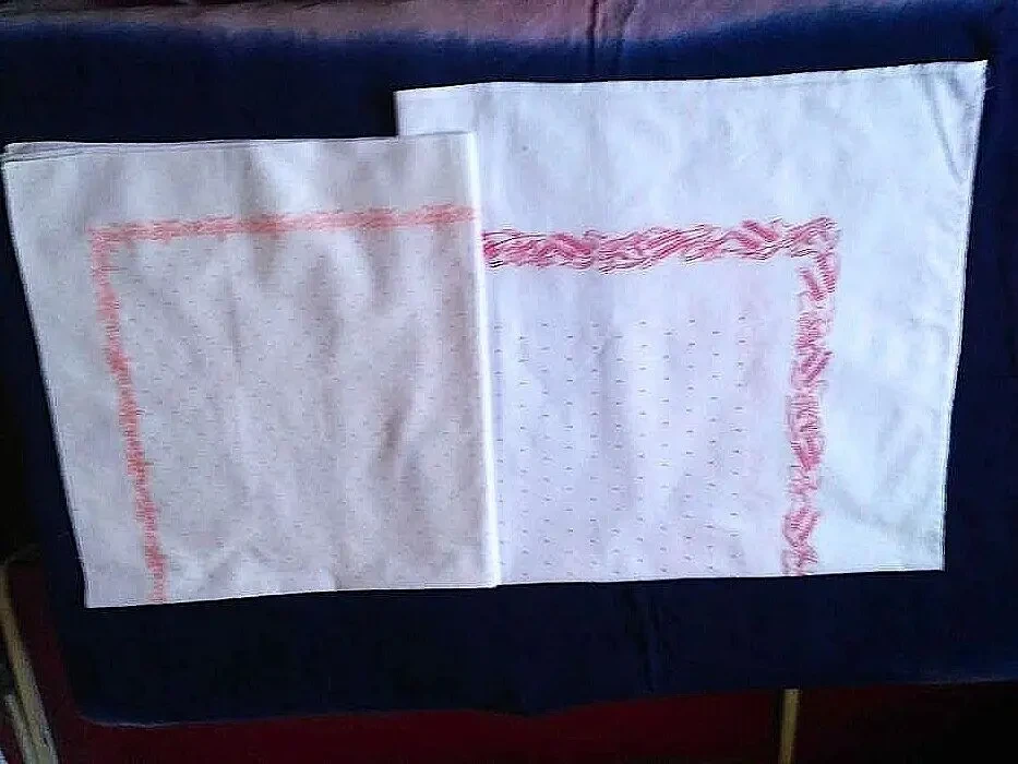 Платок хустка новые платки 2 шт. натуральный хлопок, белые, рисунок к 8