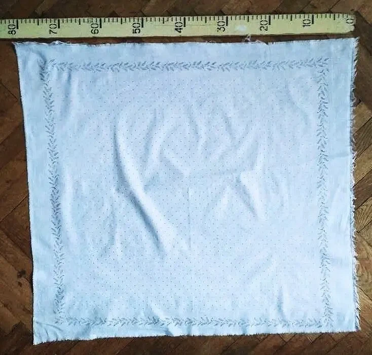 Платок хустка новый натуральный хлопок, белый, цвет рисунка серый, ра 4