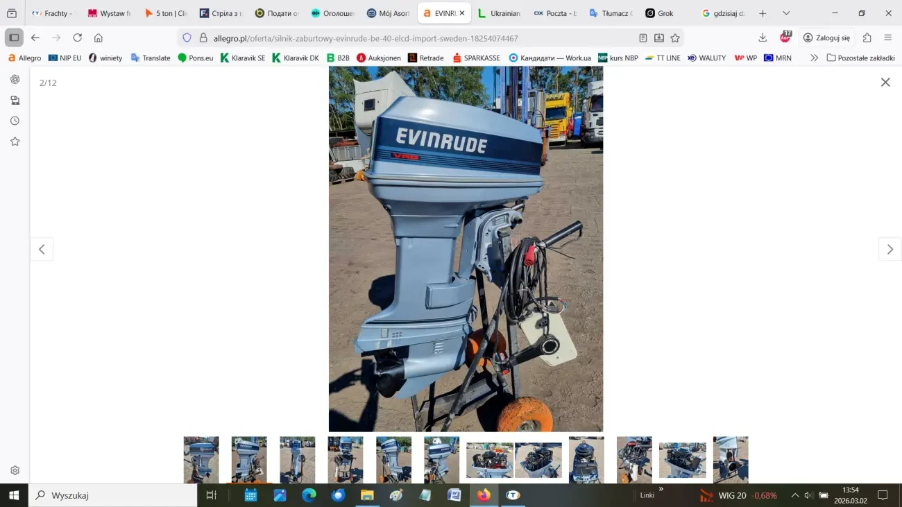 Підвісний човновий мотор EVINRUDE BE 40 ELCD