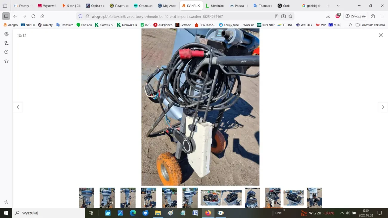 Підвісний човновий мотор EVINRUDE BE 40 ELCD 9