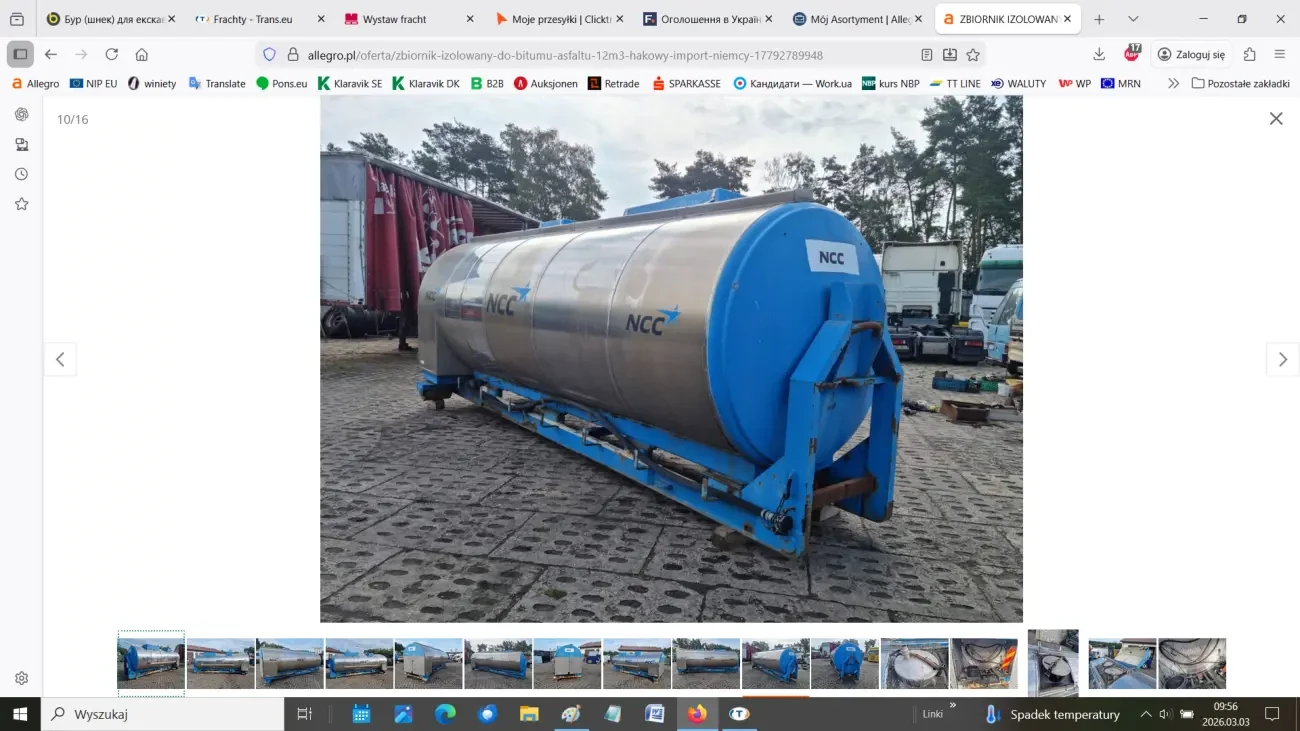 Ізольований резервуар для бітуму та асфальту 8