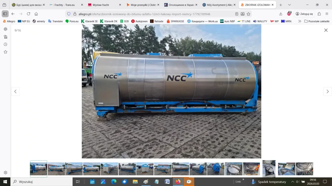 Ізольований резервуар для бітуму та асфальту 7