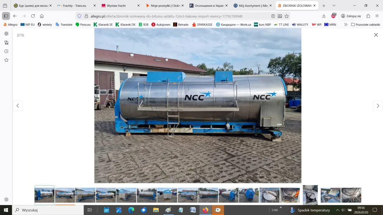 Ізольований резервуар для бітуму та асфальту 3