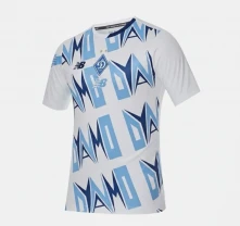 Футболка ФК Динамо Київ New Balance, біла з синім принтом (сезон 23/24