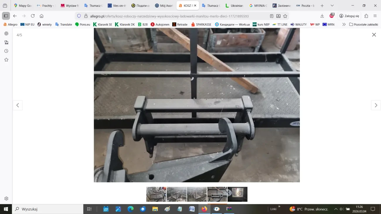 Робоча платформа (кошик) для телескопічних навантажувачів 3