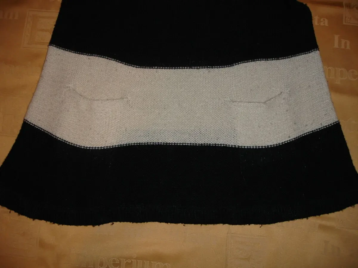 Платье/ПЛАТТЯ-светр/ТУНІКА М-ка. БРЕНД. У біло-чорні смуги. Шерсть. 3