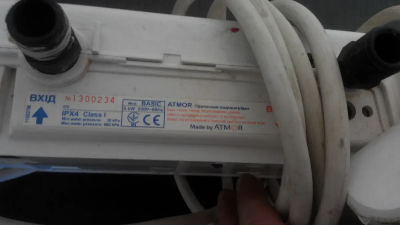 проточный водонагреватель атмор 5 кВт ІРХ4 2