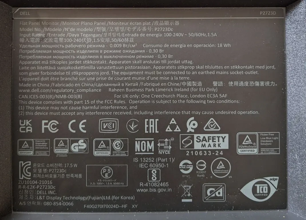 Main Board 715GC569-M0C-T00-0H4L для монітора Dell P2723 7