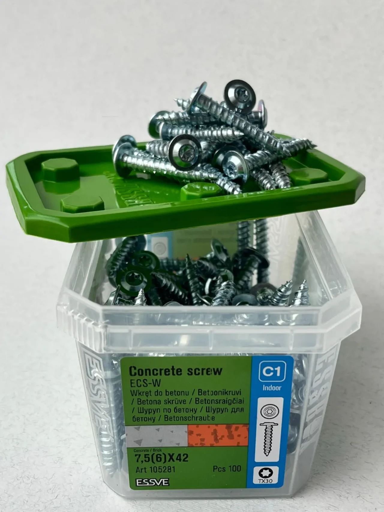 ESSVE 105281 - Бетоношуруп 7.5(6)х42 WAF TX30 оцинкованний 100шт/уп. 4